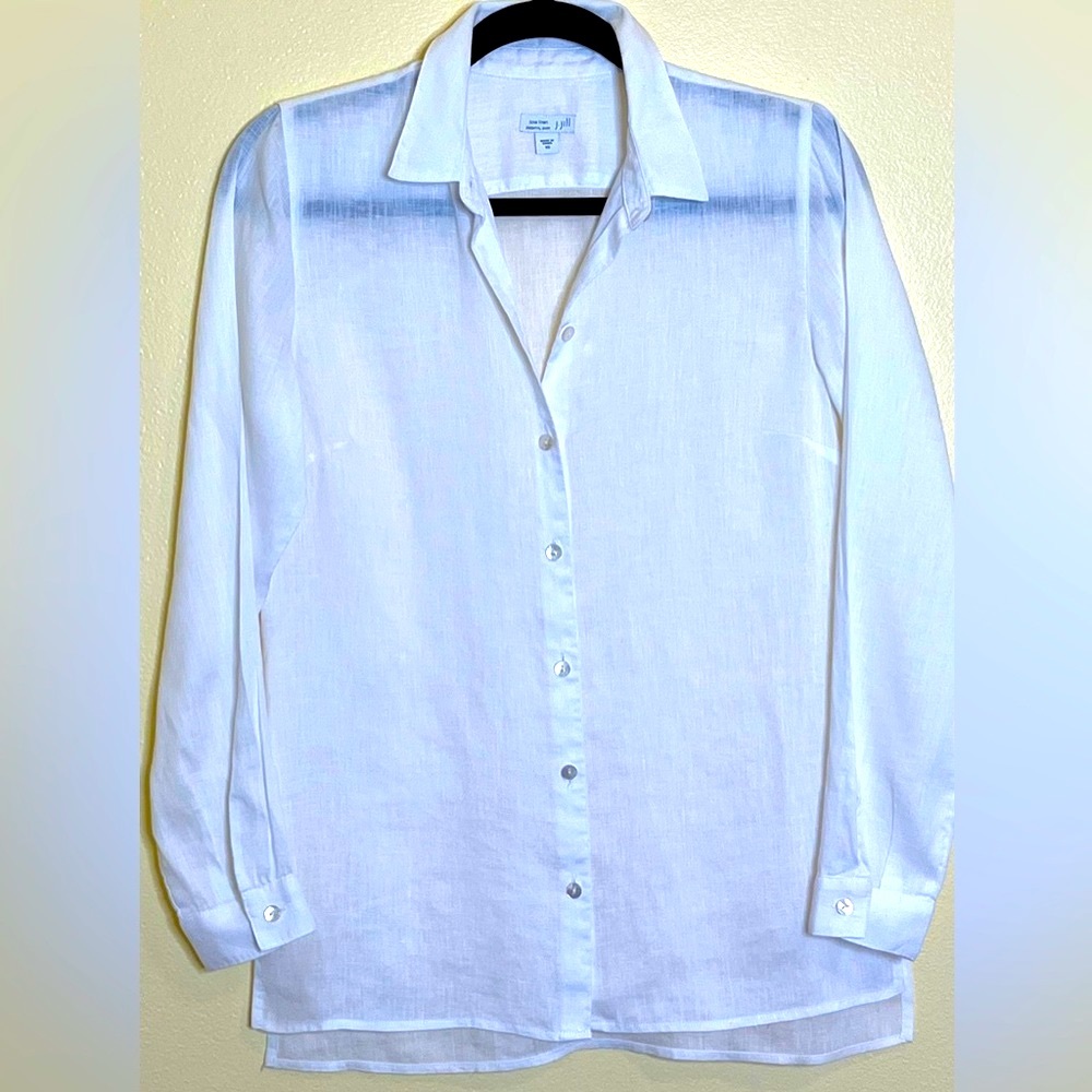 COPY - J Jill White Linen Blouse size S, M
